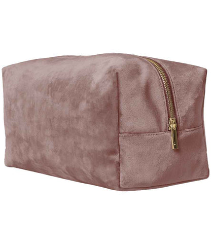 BagBase Velvet Toiletry/Accessory Case in Rose Quartz
