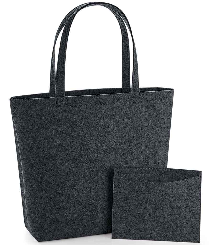 BagBase BagBase Felt Shopper Charcoal Melange