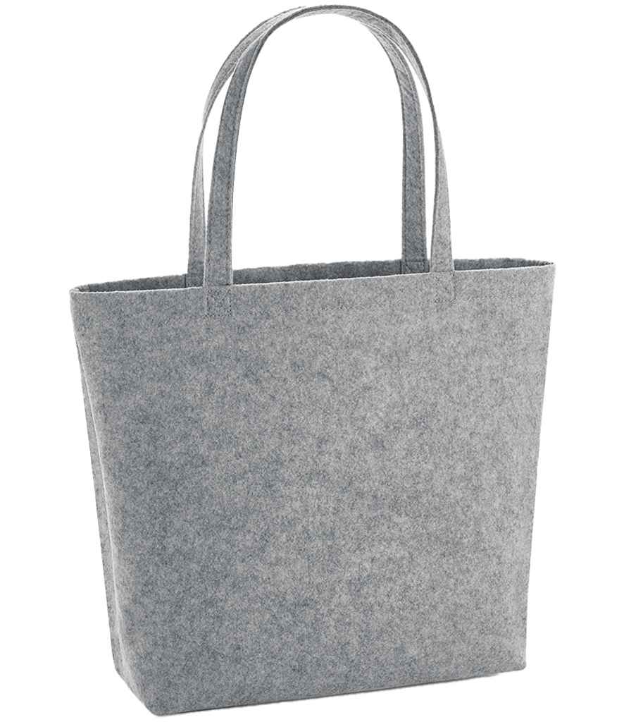 BagBase Felt Shopper in Grey Melange