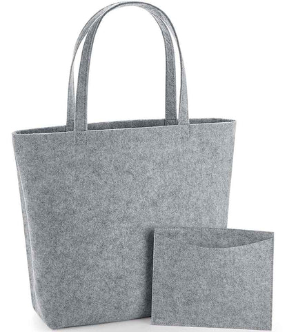 BagBase BagBase Felt Shopper Grey Melange