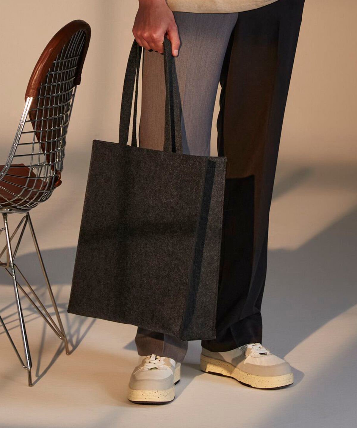 BagBase Felt tote bag Charcoal Melange