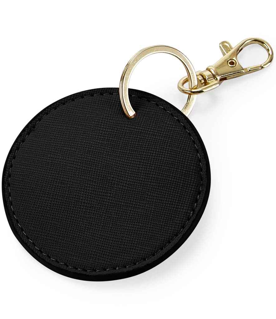 BagBase Boutique Circular Key Clip in Black