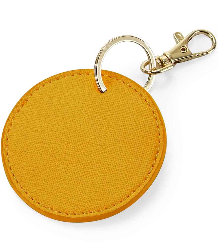 BagBase Boutique Circular Key Clip in Mustard