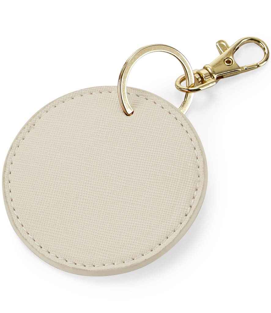 BagBase Boutique Circular Key Clip in Oyster