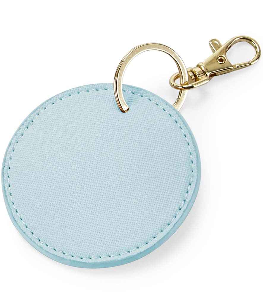BagBase Boutique Circular Key Clip in Soft Blue