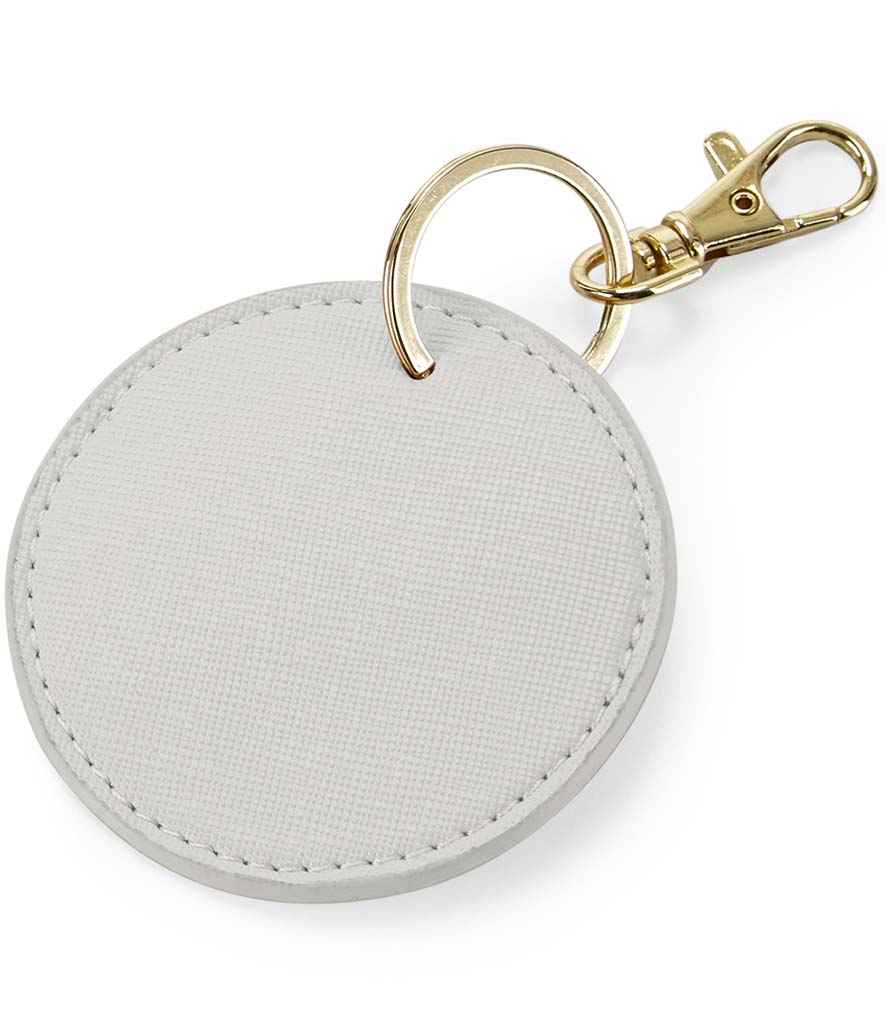 BagBase Boutique Circular Key Clip in Soft Grey