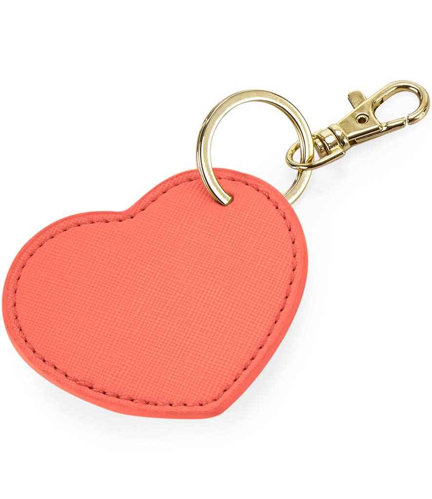BagBase Boutique Heart Key Clip in Coral
