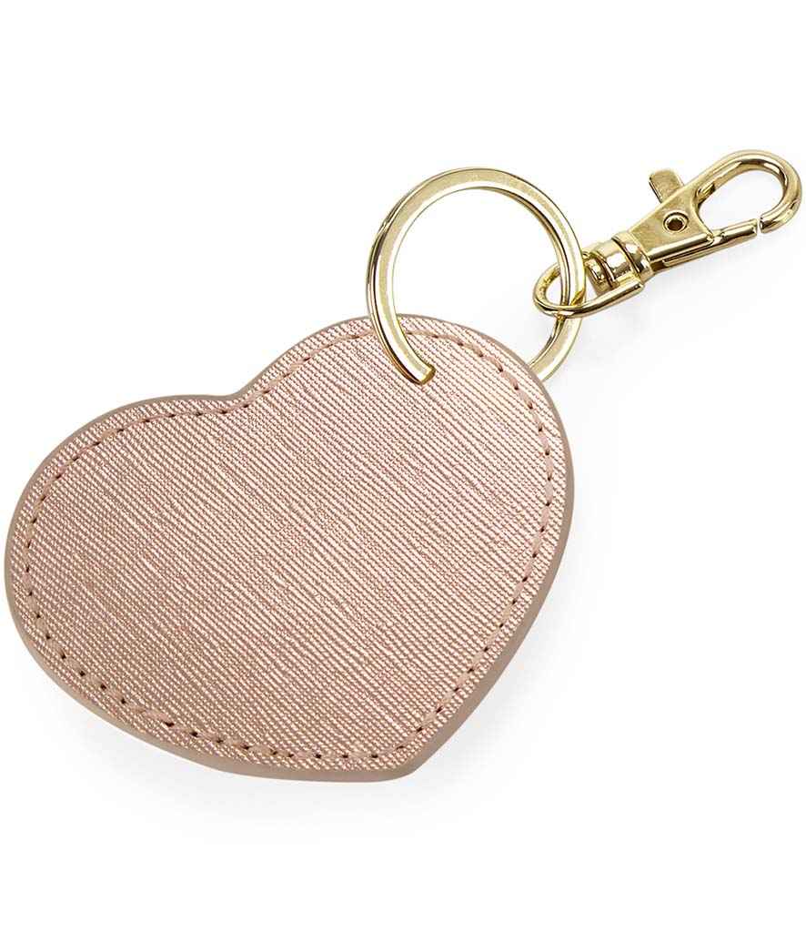BagBase Boutique Heart Key Clip in Rose Gold
