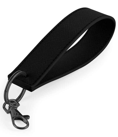 BagBase Boutique Wristlet Key Ring in Black/Black