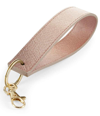 BagBase Boutique Wristlet Key Ring in Rose Gold