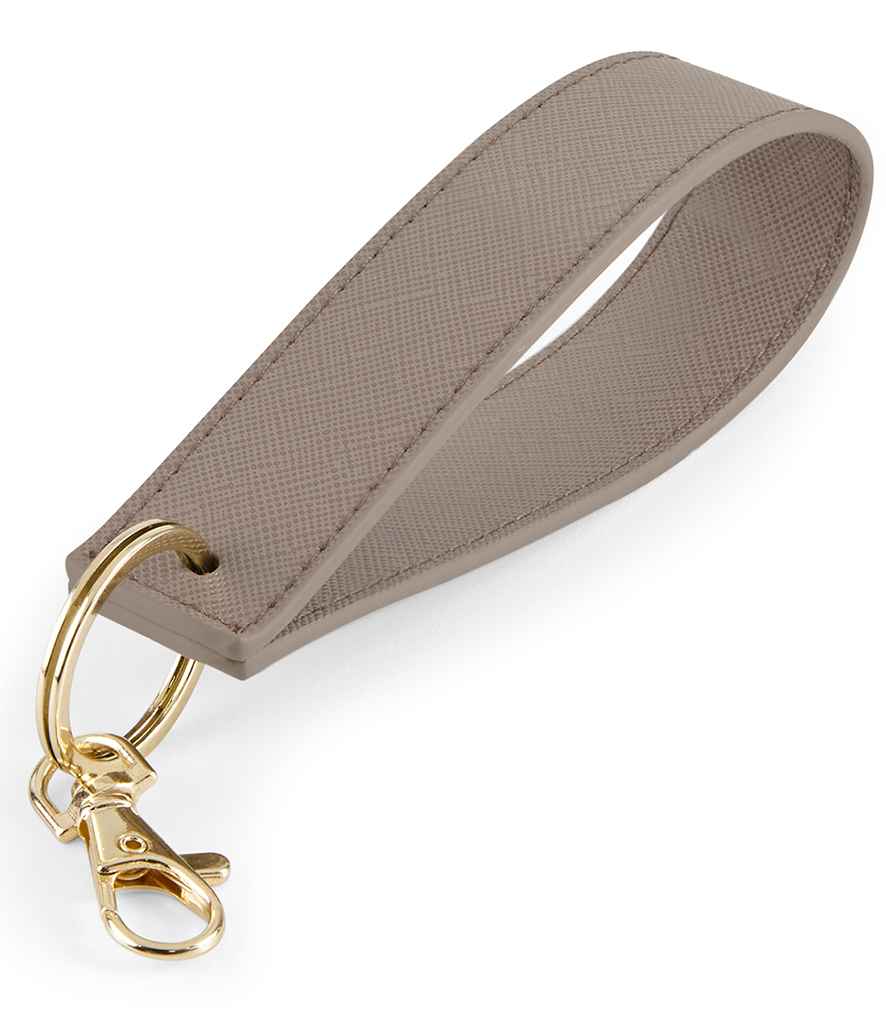 BagBase Boutique Wristlet Key Ring in Taupe