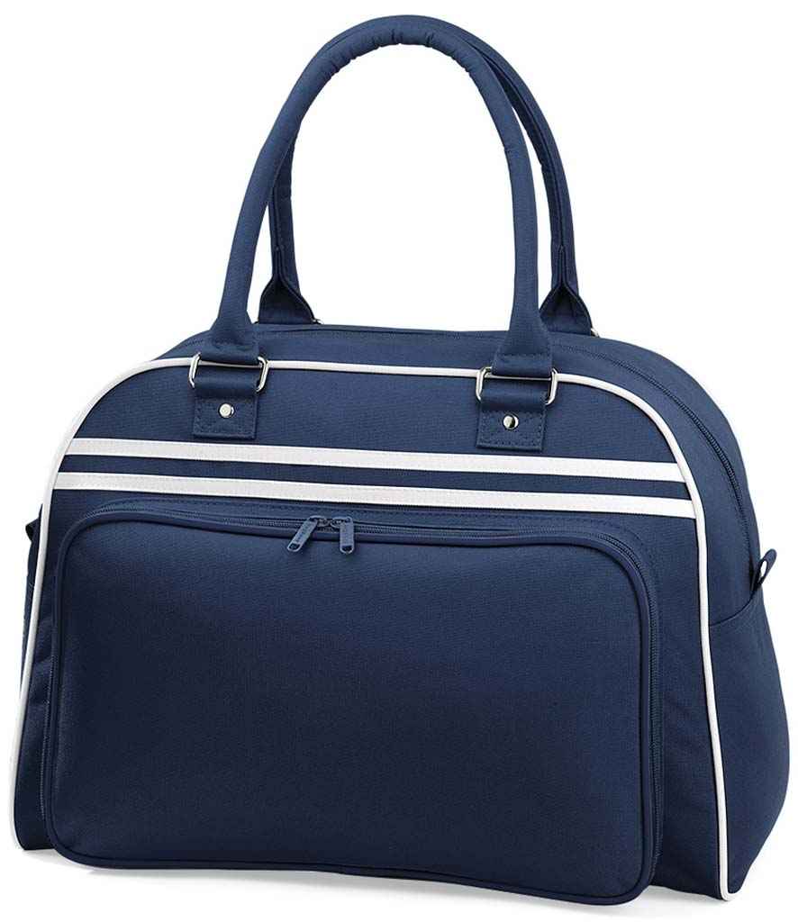 BagBase Retro Bowling Bag in French Navy/White