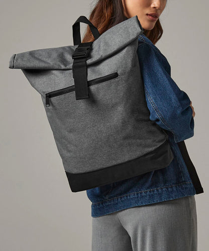 BagBase Roll-top backpack Black