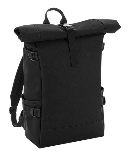 BagBase Block roll-top backpack Black/Black