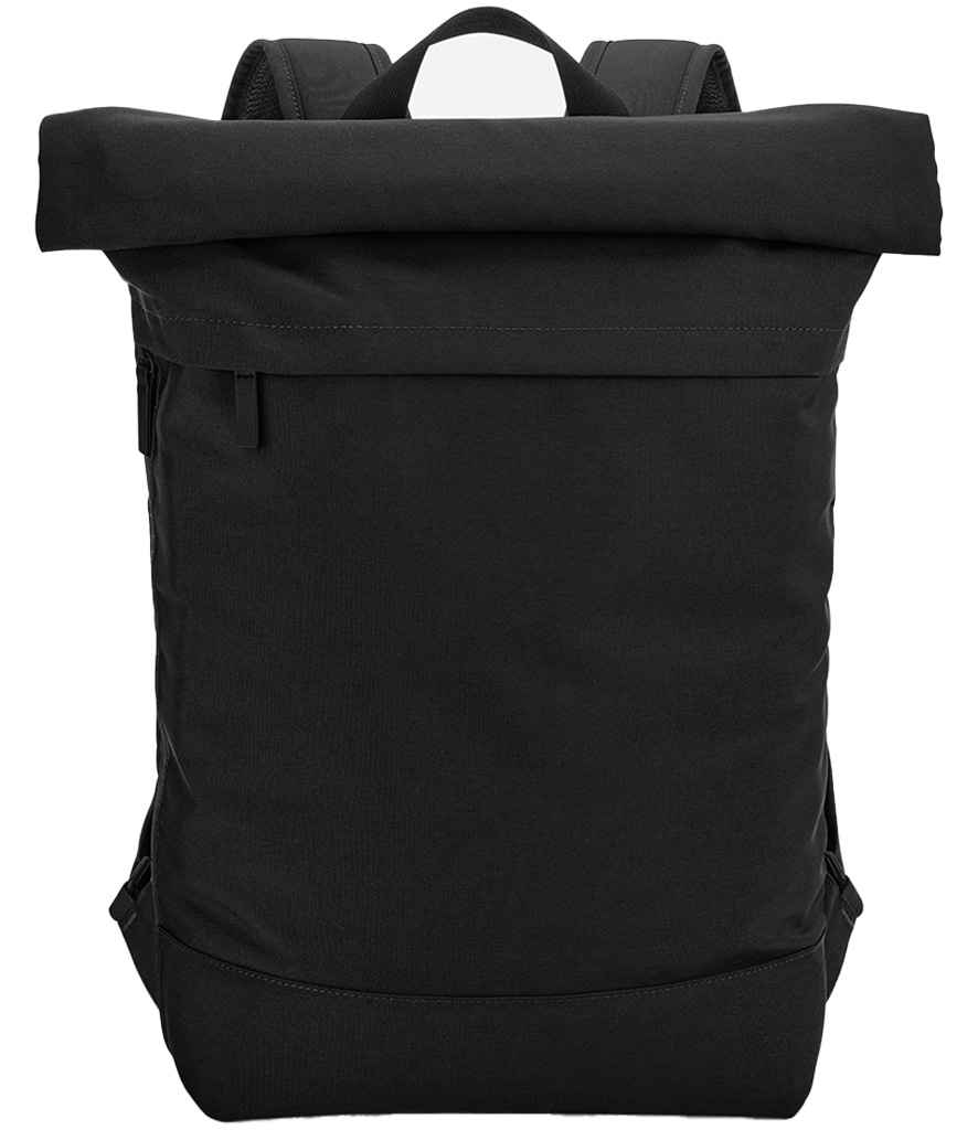 BagBase Simplicity Roll-Top Backpack in Black