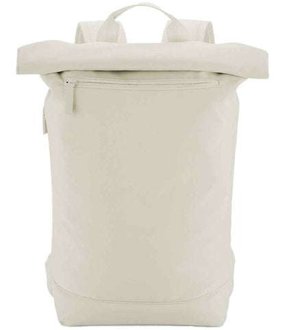 BagBase Simplicity Roll-Top Backpack Lite in Beige