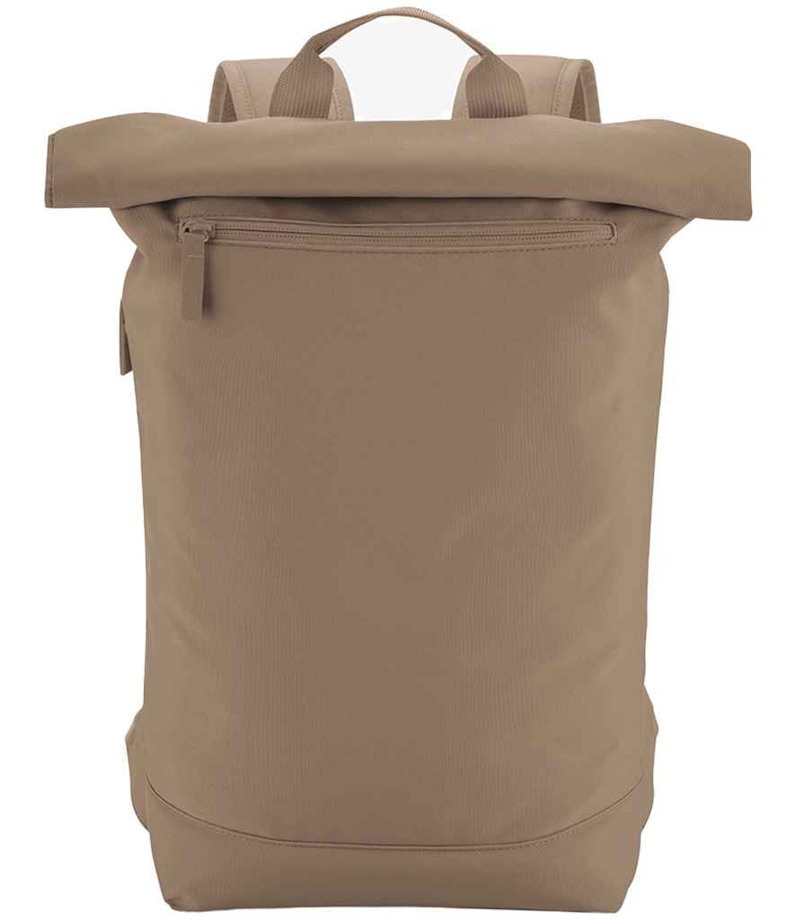 BagBase Simplicity Roll-Top Backpack Lite in Hazelnut