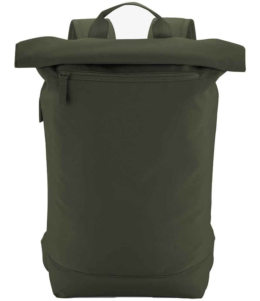 BagBase Simplicity Roll-Top Backpack Lite in Pine Green