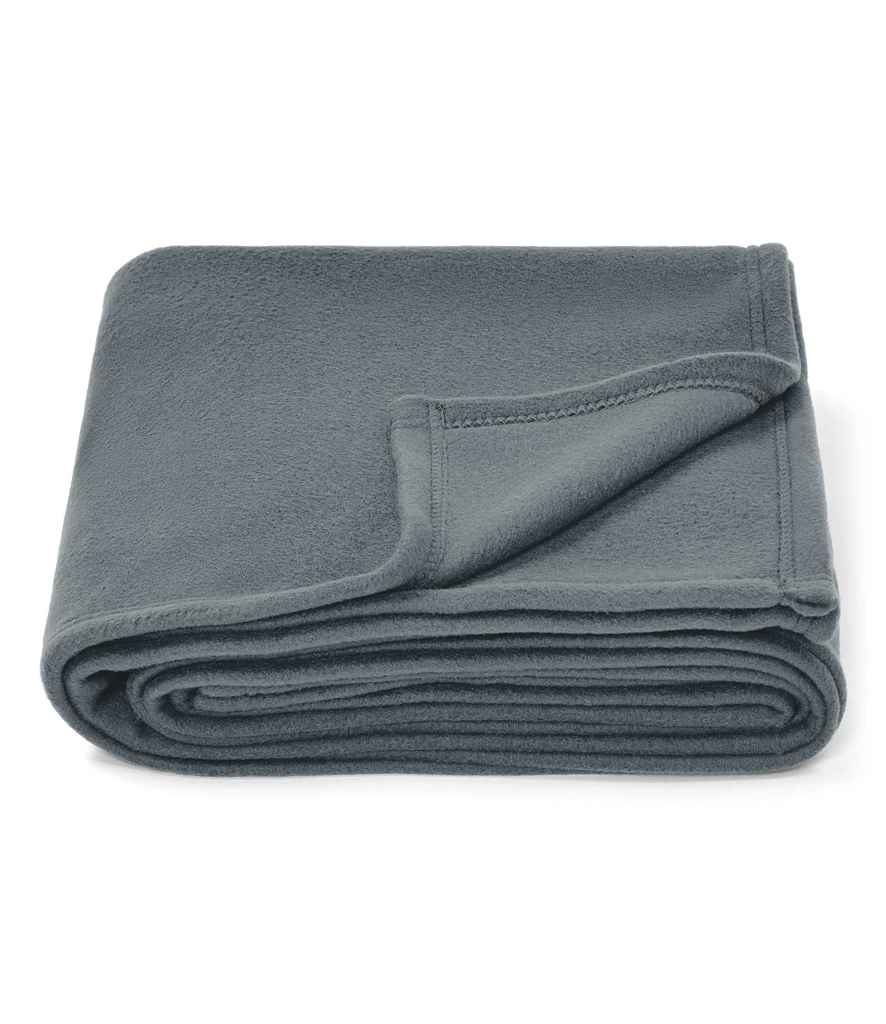 Brand Lab Large Polar Fleece Blanket in Charcoal