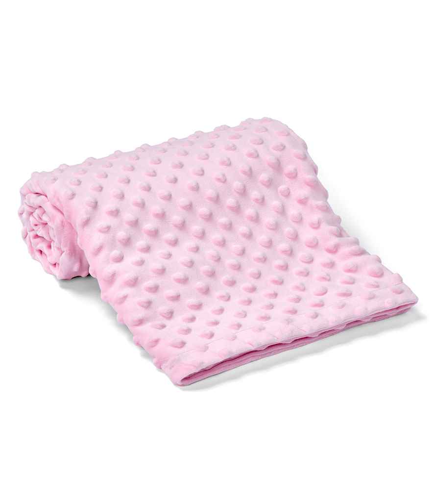 Brand Lab Minky Fleece Blanket in Light Pink