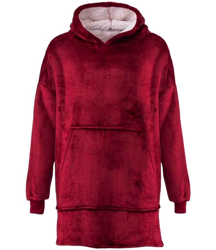 Brand Lab Oversized Hooded Blanket in Burgundy