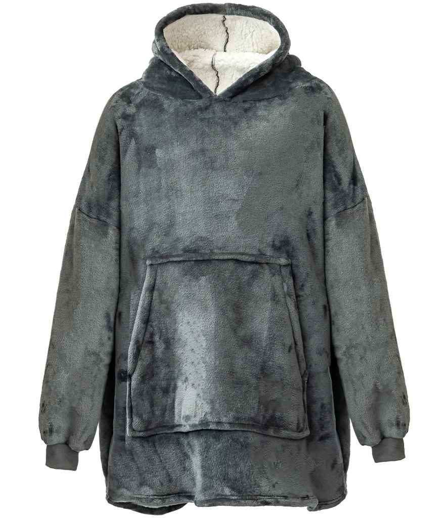 Brand Lab Oversized Hooded Blanket in Charcoal