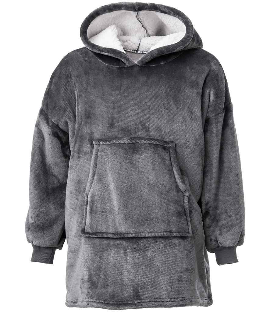 Brand Lab Kids Oversized Hooded Blanket in Charcoal
