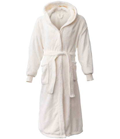 Brand Lab Unisex Hooded Cuffed Robe in Cream