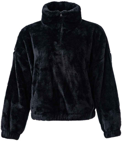 Brand Lab Ladies Fluffy 1/4 Zip Fleece in Black