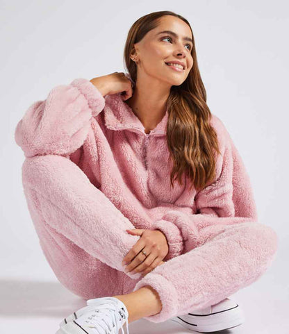 Brand Lab Ladies Fluffy 1/4 Zip Fleece - model image