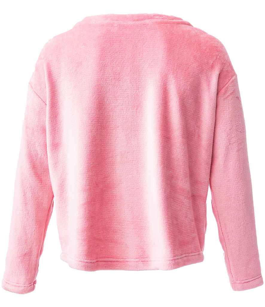 Brand Lab Ladies Plush Fleece Crew Neck Sweatshirt