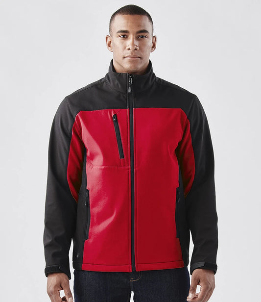 Stormtech Cascades Soft Shell Jacket - Bright Red/Black - Model