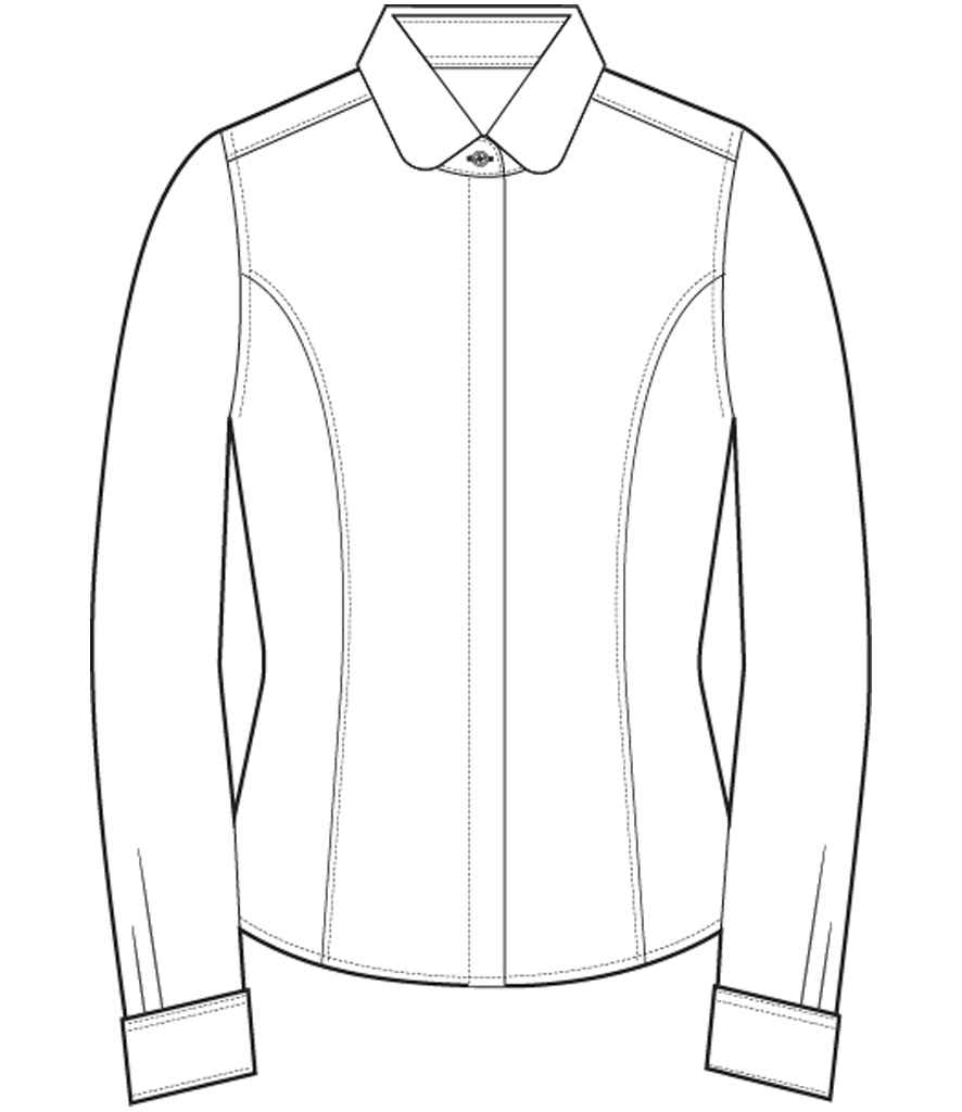 Brook Taverner Ladies Trevi Long Sleeve Poplin Shirt