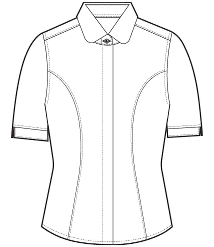 Brook Taverner Ladies Soave Short Sleeve Poplin Shirt