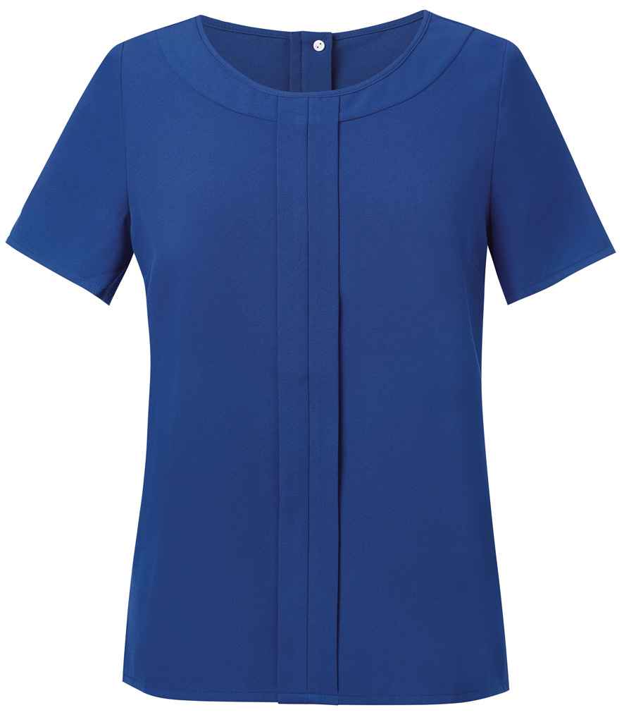 Brook Taverner Ladies Verona Short Sleeve Shirt in Royal Blue