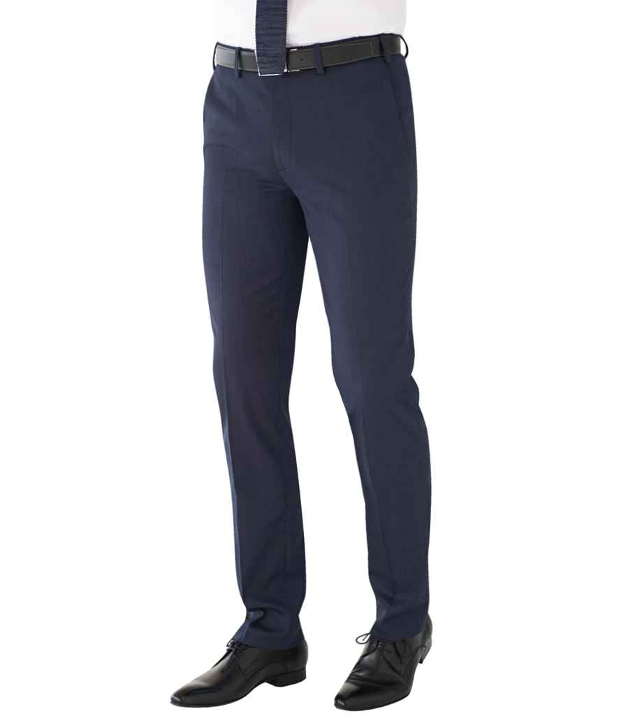 Brook Taverner Eclipse Pegasus Trousers in Navy Pindot