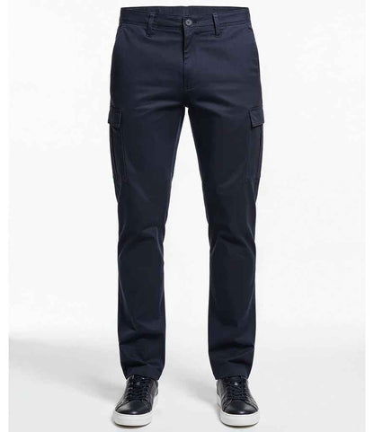 Brook Taverner Durham Chino Cargo Trousers in Navy