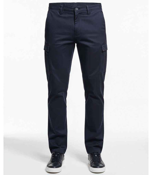 Brook Taverner Durham Chino Cargo Trousers in Navy