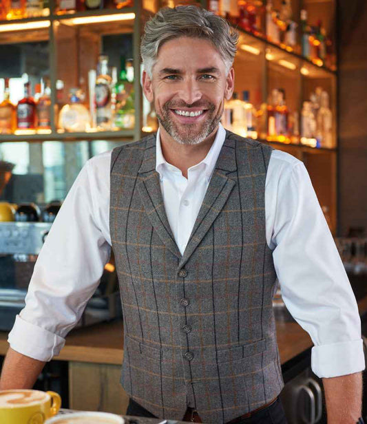 Brook Taverner Memphis Tweed Waistcoat - model image