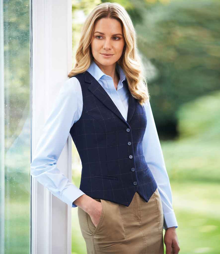 Brook Taverner Ladies Nashville Tweed Waistcoat - model image