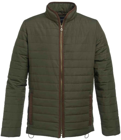 Brook Taverner Orlando Quilted Jacket in Olive Green