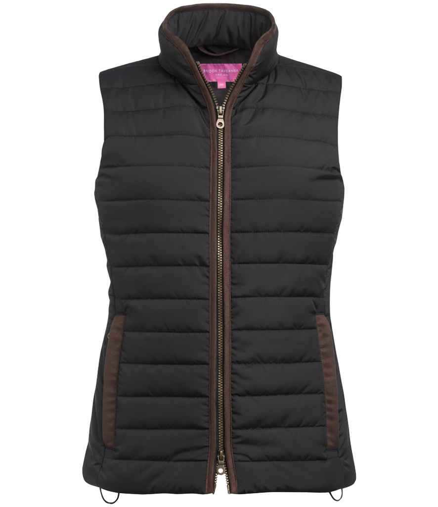 Brook Taverner Ladies Madison Quilted Gilet in Black