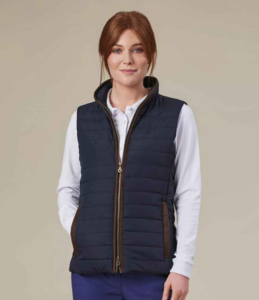 Brook Taverner Ladies Madison Quilted Gilet - Navy