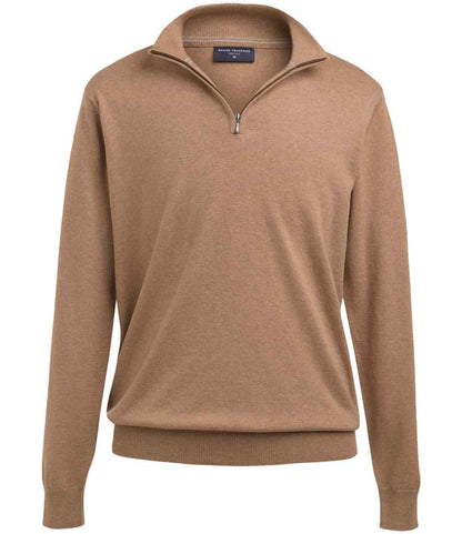 Brook Taverner Copenhagen 1/4 Zip Jumper in Oatmeal