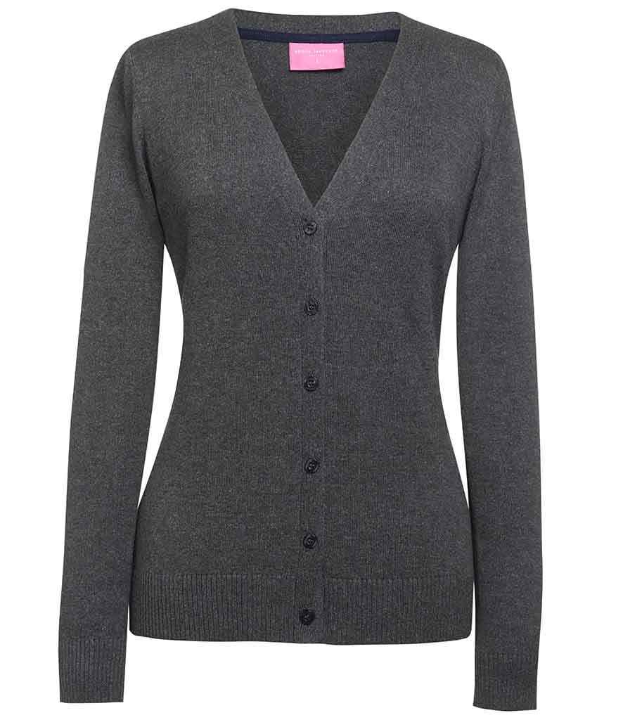 Brook Taverner Ladies Augusta V Neck Cardigan in Charcoal