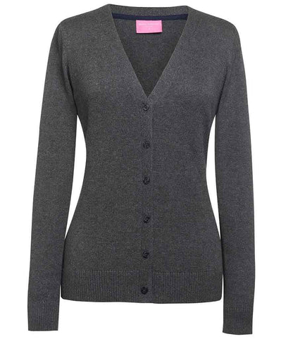 Brook Taverner Ladies Augusta V Neck Cardigan in Charcoal