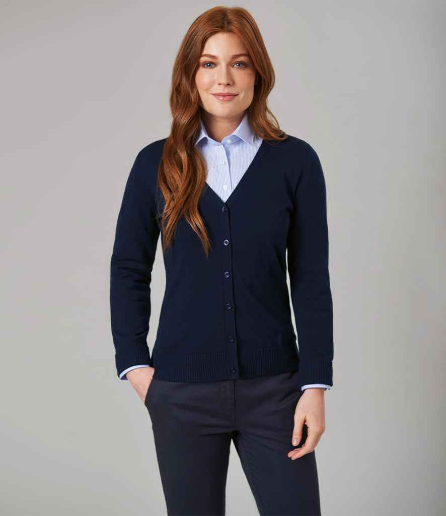 Brook Taverner Ladies Augusta V Neck Cardigan in Navy