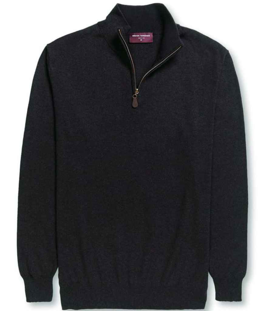 Brook Taverner Dallas 1/4 Zip Jumper in Black