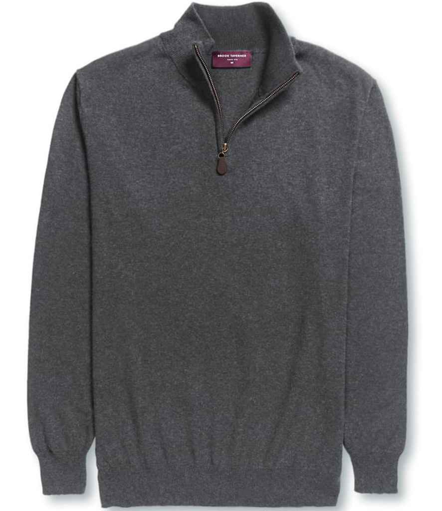 Brook Taverner Dallas 1/4 Zip Jumper in Charcoal