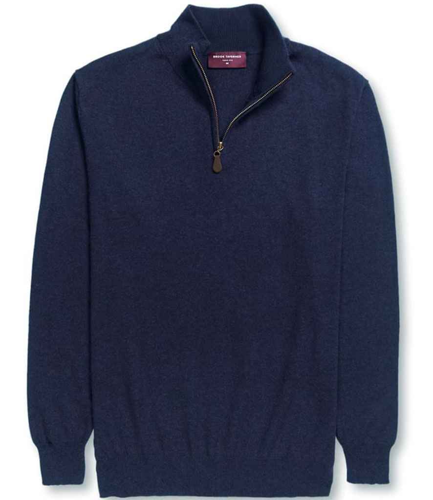 Brook Taverner Dallas 1/4 Zip Jumper in Navy